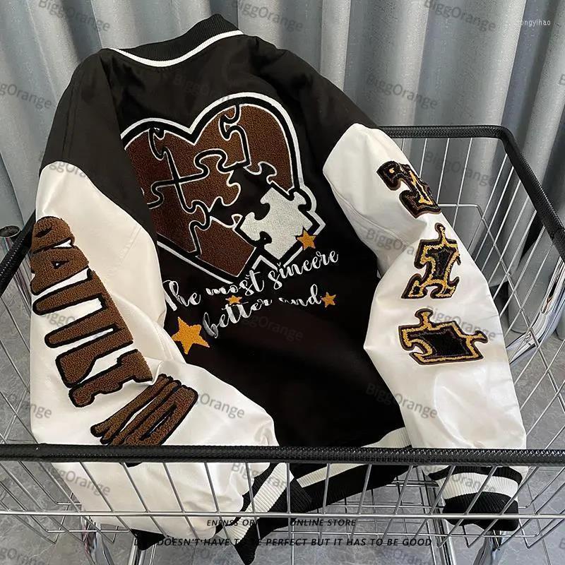 Men's Jackets Harajuku Retro Quilted Embroidered Baseball Jacket Students Patchwork Uniform Men Women Loose Tide Outwear Street Coats, 12
Men's Jackets Harajuku Retro Quilted Embroidered Baseball Jacket Students Patchwork Uniform Men Women Loose Tide Outwear Street Coats, 12