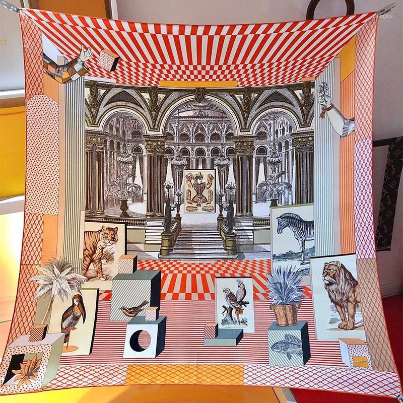 Scarves Prints Silk Scarf Neckerchief Wraps Women Large Square Shawl Foulard 35"x35"
Scarves Prints Silk Scarf Neckerchief Wraps Women Large Square Shawl Foulard 35"x35"
