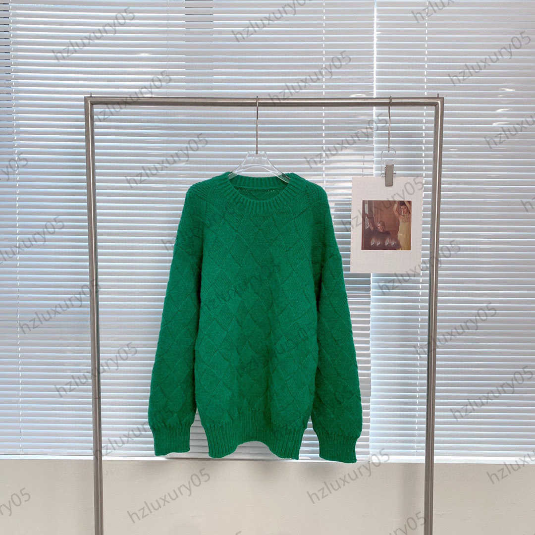 Womens Sweater Classic Diamond Check Pattern Jacquard Round Collar Pullover Knitted Sweaters Solid Color Long Sleeve Loose Knitwear Retro Style Women Clothes
Womens Sweater Classic Diamond Check Pattern Jacquard Round Collar Pullover Knitted Sweaters Solid Color Long Sleeve Loose Knitwear Retro Style Women Clothes