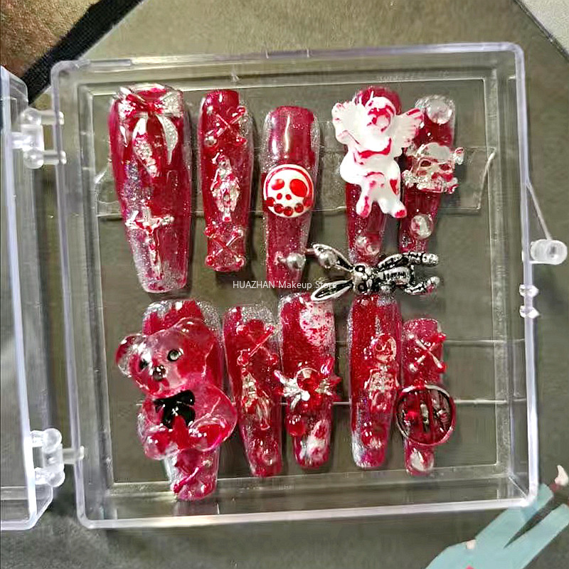 Nail Practice Display Girl Style Spooky Mask Rabbit Press On Nails Y2K Handmade Halloween Fake Nail With Glue Long Coffin Acrylic False Nail Tips 221206
Nail Practice Display Girl Style Spooky Mask Rabbit Press On Nails Y2K Handmade Halloween Fake Nail With Glue Long Coffin Acrylic False Nail Tips 221206