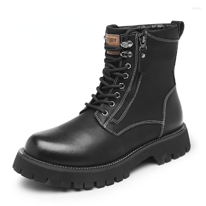 Boots High-top Tooling Men Combat Black British Leather Zipper Casual Mens Motorcycle Trend Military
Boots High-top Tooling Men Combat Black British Leather Zipper Casual Mens Motorcycle Trend Military