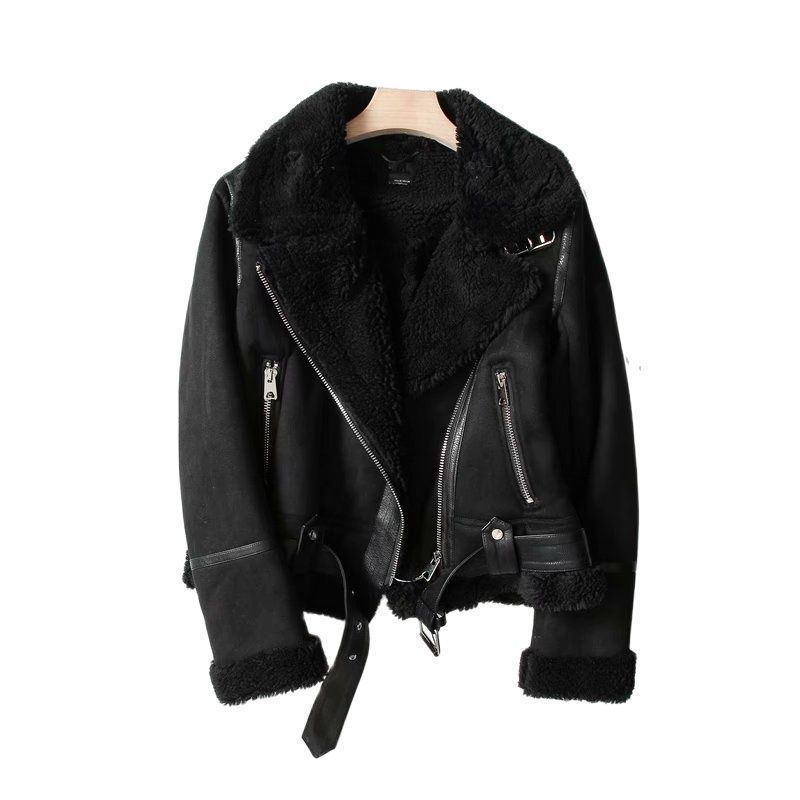 Women's Leather Faux Women Winter Shearling Sheepskin Fake Jackets Lady Thick Warm Suede Lambs Motorcycle Brown Coats Mujer Chaqueta 221206
Women's Leather Faux Women Winter Shearling Sheepskin Fake Jackets Lady Thick Warm Suede Lambs Motorcycle Brown Coats Mujer Chaqueta 221206