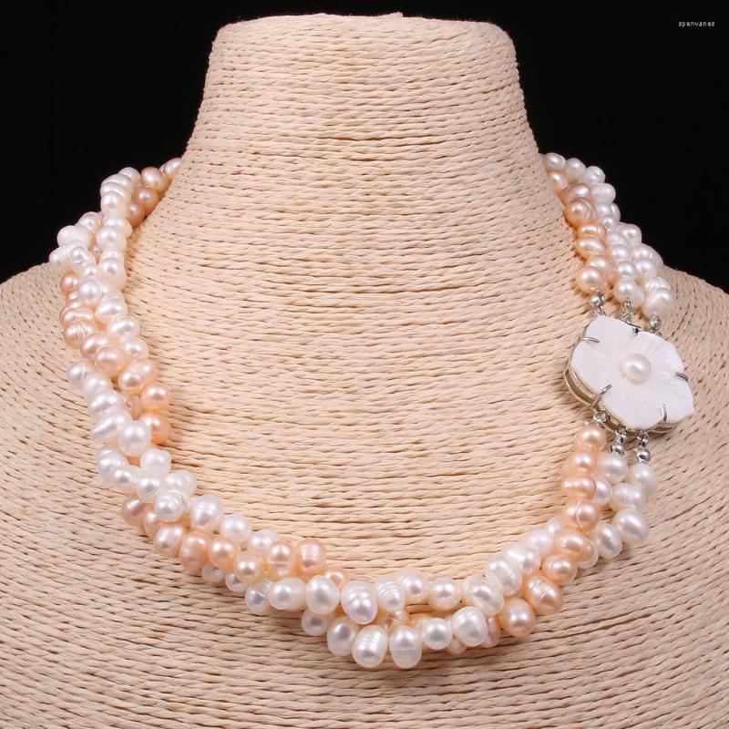 Chains ZHEN-D Jewelry Natural High Luster Multcolor Three-strings Style Freshwater Pearl Necklace Flower Shell Connector Gift For Women
Chains ZHEN-D Jewelry Natural High Luster Multcolor Three-strings Style Freshwater Pearl Necklace Flower Shell Connector Gift For Women