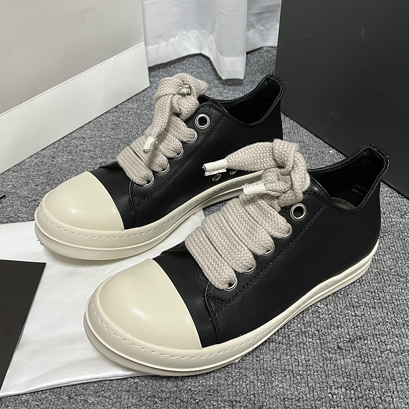 Men's Rick Casual Shoes Street Leather Cover Low Top RO Owens Women's Sports Shoes, Black
Men's Rick Casual Shoes Street Leather Cover Low Top RO Owens Women's Sports Shoes, Black