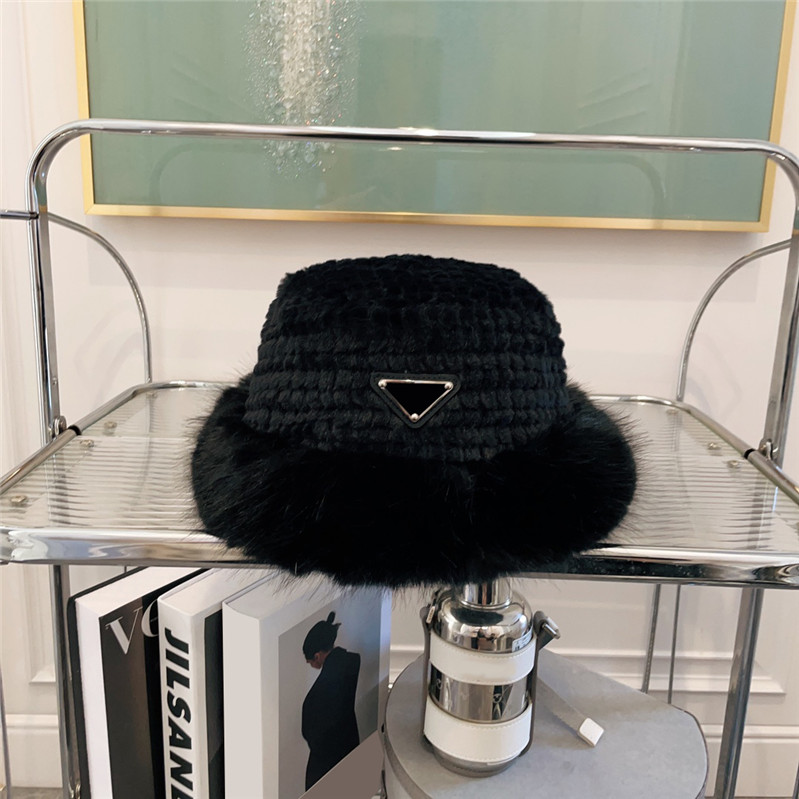 Winter Mink Fur Fisherman Hats Triangle Icon Cap Designer Bucket Hat Women Outdoor Warm Sports Caps, Black
Winter Mink Fur Fisherman Hats Triangle Icon Cap Designer Bucket Hat Women Outdoor Warm Sports Caps, Black