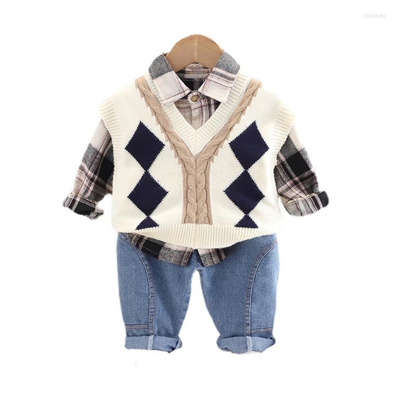 Clothing Sets Spring Autumn Baby Clothes Suit Children Boys Fashion Plaid Vest Shirt Pants 3Pcs/Set Toddler Casual Costume Kids Tracksuits, Beige
Clothing Sets Spring Autumn Baby Clothes Suit Children Boys Fashion Plaid Vest Shirt Pants 3Pcs/Set Toddler Casual Costume Kids Tracksuits, Beige