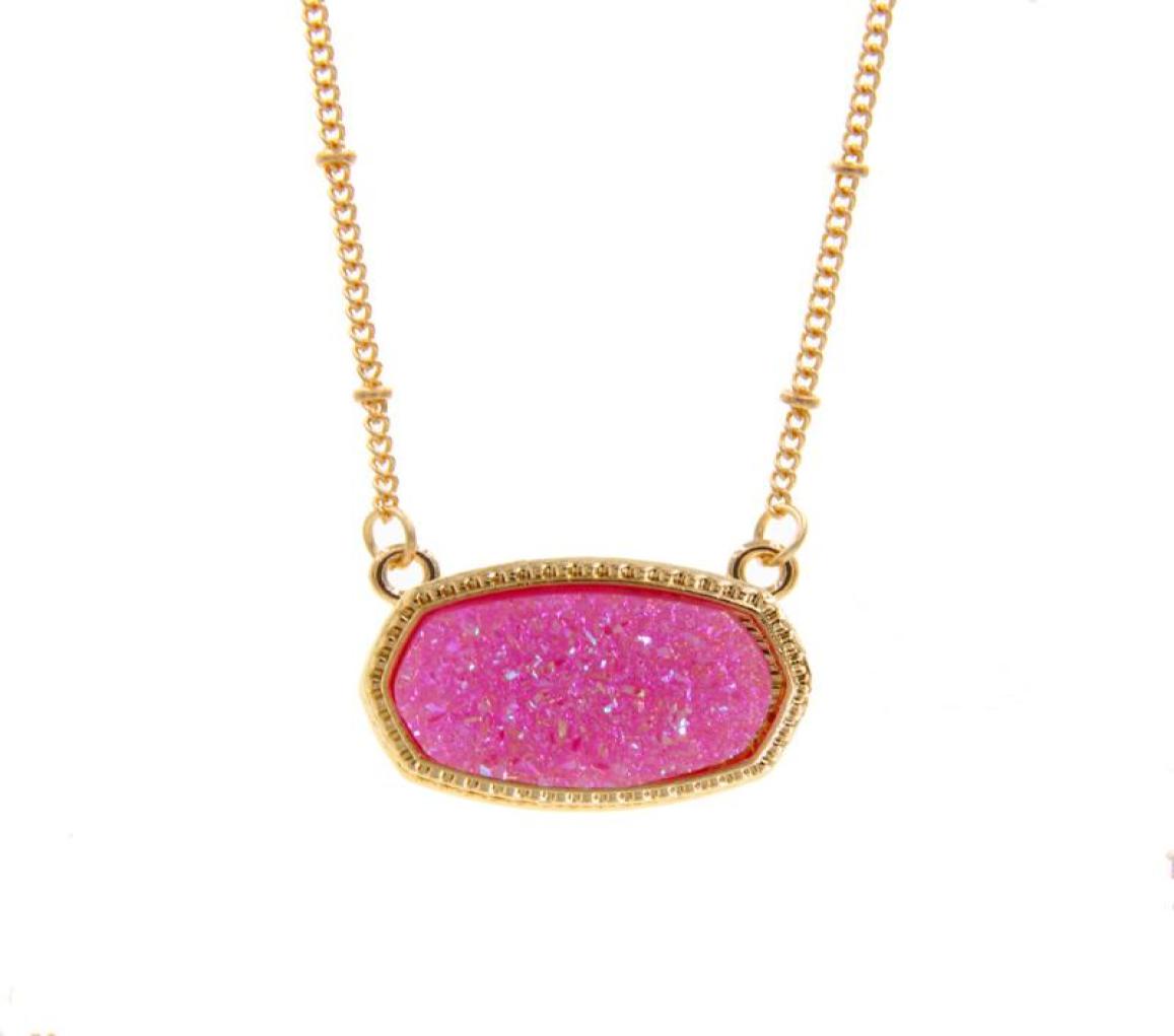 Pendant Necklaces Resin Oval Druzy Necklace Gold Color Chain Drusy Hexagon Style Luxury Designer Brand Fashion Jewelry For WomenPe1336764
Pendant Necklaces Resin Oval Druzy Necklace Gold Color Chain Drusy Hexagon Style Luxury Designer Brand Fashion Jewelry For WomenPe1336764