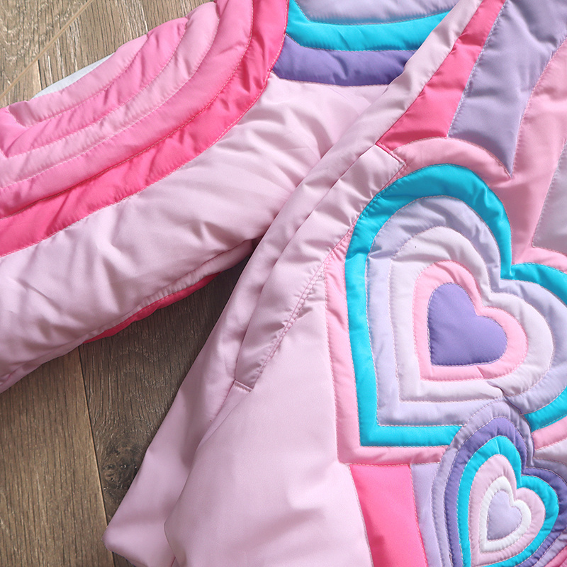 Men s Down Parkas 2023fw ERL HEARTS Patchwork PUFFER JACK Hip Hop Men Women 1 1 Quality Thicken Keep Warm Jacket Coats 221205