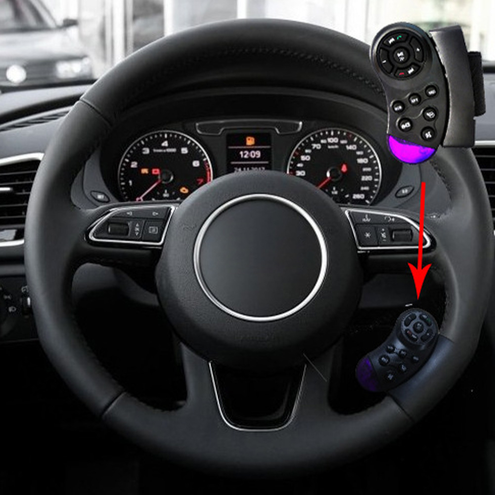 11-Key Universal Car Steering Wheel Remote Control Multimedia Player Wireless Control for Car Radio DVD VCD Battery Operated