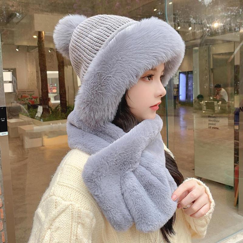 Berets Stylish Women Winter Hat Scarf Plush Soft Outdoor Skiing Ear Protection, Black
Berets Stylish Women Winter Hat Scarf Plush Soft Outdoor Skiing Ear Protection, Black