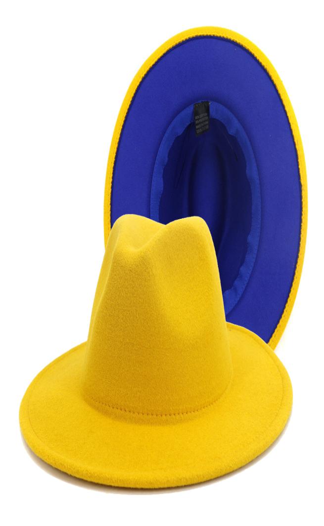 Fashion Yellow Blue Patchwork Wool Felt Fedora Hats for Men Women 2 Tone Hat Different Color Dress Hat Panama Jazz Trilby Cap5119068, Yellow and blue
Fashion Yellow Blue Patchwork Wool Felt Fedora Hats for Men Women 2 Tone Hat Different Color Dress Hat Panama Jazz Trilby Cap5119068, Yellow and blue