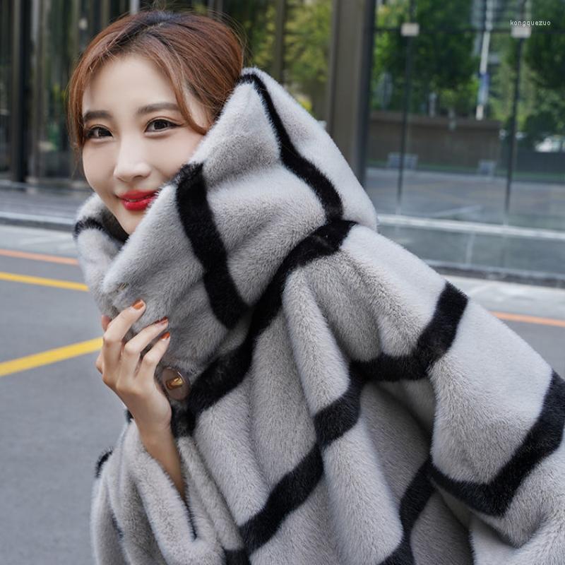Women's Fur Autumn Winter Luxury Tops Faux Jacket Mink Hair Flying Bat Fir Loose Hooded Warm Women's Coat Korean Fashion, Purple gray
Women's Fur Autumn Winter Luxury Tops Faux Jacket Mink Hair Flying Bat Fir Loose Hooded Warm Women's Coat Korean Fashion, Purple gray