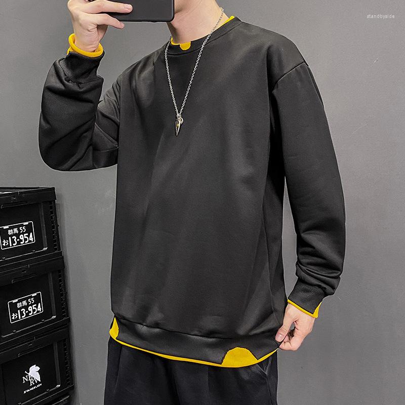 Men's T Shirts Fashion Long Sleeved Men's Spring And Autumn Fake Two Round Neck White Sweater, Black
Men's T Shirts Fashion Long Sleeved Men's Spring And Autumn Fake Two Round Neck White Sweater, Black