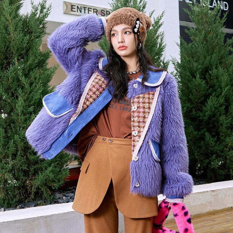 Women' Fur Winter Coat Women' Thicken Faux Jacket 2022 Ladies Sweet Plush Overcoat Fashion Tweed Splice Casual Short Coats, Blue
Women' Fur Winter Coat Women' Thicken Faux Jacket 2022 Ladies Sweet Plush Overcoat Fashion Tweed Splice Casual Short Coats, Blue