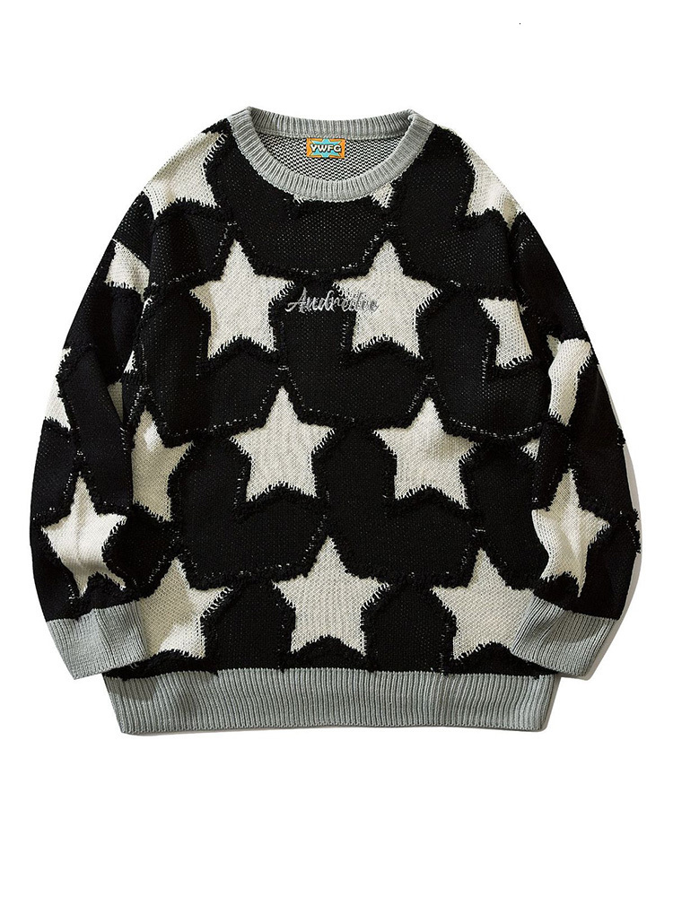 Men's Sweaters Women Vintage Round neck five-pointed star sweater men's autumn and winter loose Japanese couple knitted sweaters 221206, Brown
Men's Sweaters Women Vintage Round neck five-pointed star sweater men's autumn and winter loose Japanese couple knitted sweaters 221206, Brown