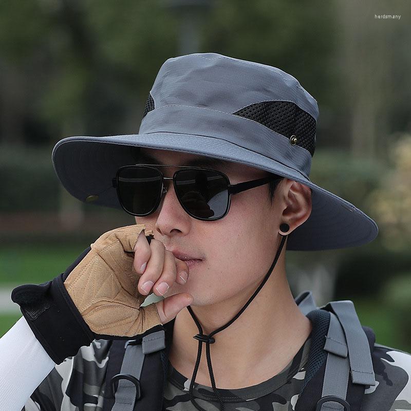 Berets Summer Bucket Hat Cowboy Men Outdoor Fishing Hiking Beach Cap Man Mesh Breathable Anti UV Wide Brim Sun Hats, Beige
Berets Summer Bucket Hat Cowboy Men Outdoor Fishing Hiking Beach Cap Man Mesh Breathable Anti UV Wide Brim Sun Hats, Beige