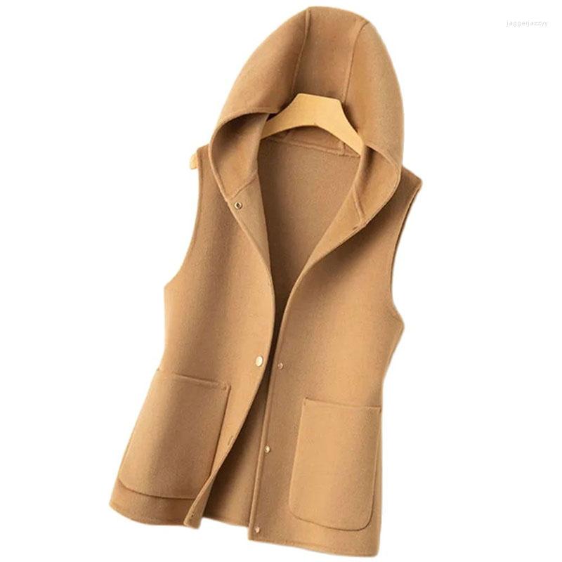 Women's Vests Fashion Design Hooded Woolen Vest 2023 Spring Autumn Sleeveless Women Waistcoat Jacket Female Slim Coat Tops, Black
Women's Vests Fashion Design Hooded Woolen Vest 2023 Spring Autumn Sleeveless Women Waistcoat Jacket Female Slim Coat Tops, Black