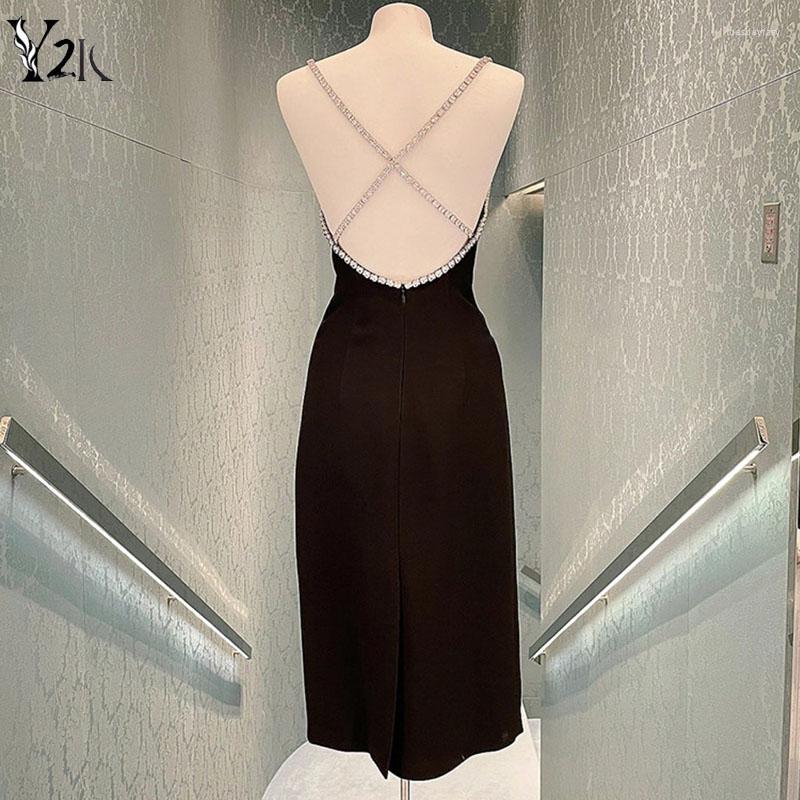 Casual Dresses Y2K Clothes Luxury Black Sexy Backless Diamond Elegant Sundress Summer Chic Ladies Vintage Party Night Club Women Robes
Casual Dresses Y2K Clothes Luxury Black Sexy Backless Diamond Elegant Sundress Summer Chic Ladies Vintage Party Night Club Women Robes