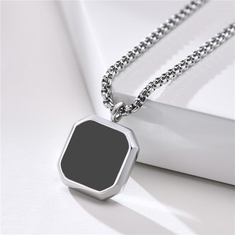 Pendant Necklaces KOTik Punk Vintage Black Square Necklace For Men Silver Color Stainless Steel Geometric Jewelry
Pendant Necklaces KOTik Punk Vintage Black Square Necklace For Men Silver Color Stainless Steel Geometric Jewelry