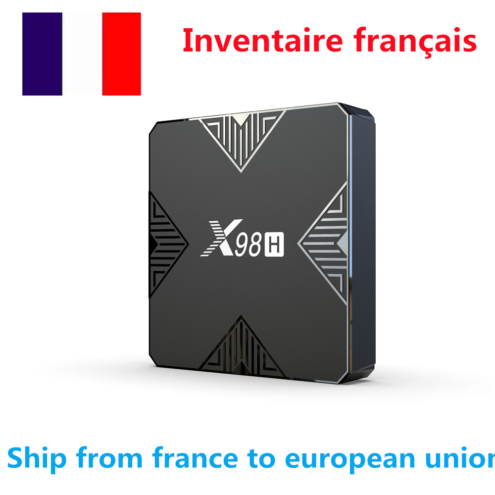Ship from france X98H tv box Android 12 os Allwinner H618 BT5.0 Wifi6 2.4G 5G dual wifi 4K Media Player Set Top 2g 16g 4g32g