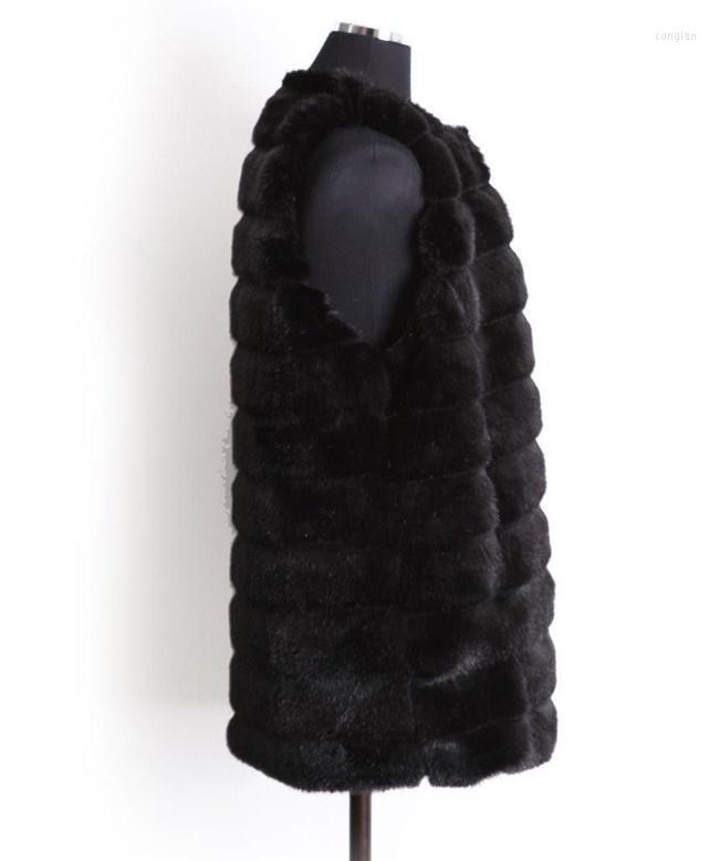 Women's Fur High Quality Style Clothes Imitation Coat Collar Less Sheared Vest, Black
Women's Fur High Quality Style Clothes Imitation Coat Collar Less Sheared Vest, Black