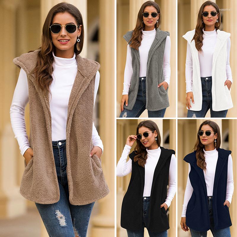 Women' Vests 2022 Style Women Casual Thermal Waistcoat Solid Color Sleeveless Hooded Cardigan Coat With Pocket For Spring/ Autumn/ Winter, Black
Women' Vests 2022 Style Women Casual Thermal Waistcoat Solid Color Sleeveless Hooded Cardigan Coat With Pocket For Spring/ Autumn/ Winter, Black