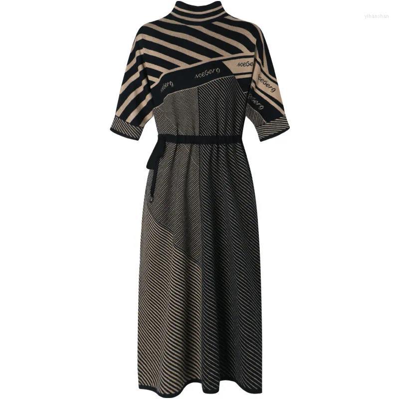 Casual Dresses Fashion Elegant Knitted Dress Women Autumn Winter 2022 Spring Retro Striped Mid-Length Pullover Tops Loose Vestidos, Brown
Casual Dresses Fashion Elegant Knitted Dress Women Autumn Winter 2022 Spring Retro Striped Mid-Length Pullover Tops Loose Vestidos, Brown