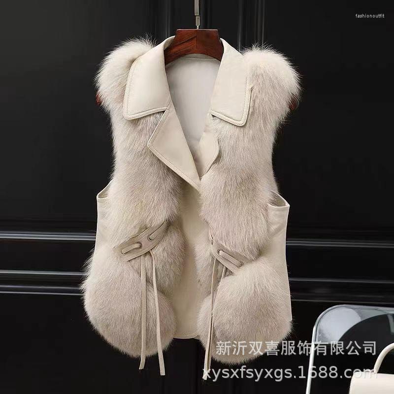 Women' Fur 2022 Autumn And Winter Warmth Casual Stitching Women' Imitation Vest, White
Women' Fur 2022 Autumn And Winter Warmth Casual Stitching Women' Imitation Vest, White