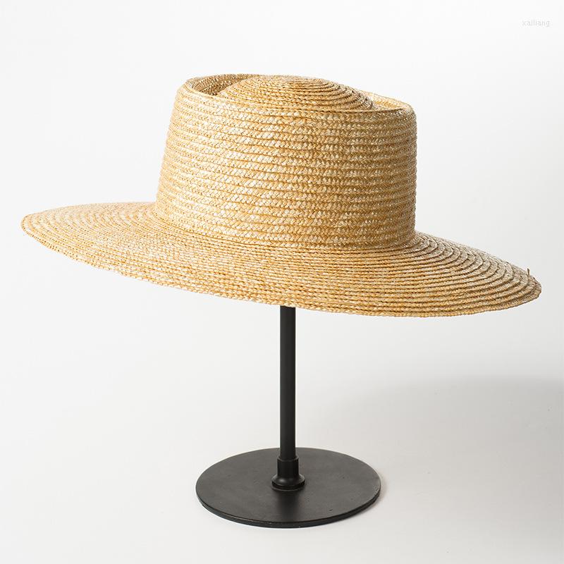 Wide Brim Hats Fashion Retro Beach Sun Protection Hat For Women Hand Made Wheat Stalk Ring Straw Natural Panama Chapeu Feminino, As show
Wide Brim Hats Fashion Retro Beach Sun Protection Hat For Women Hand Made Wheat Stalk Ring Straw Natural Panama Chapeu Feminino, As show