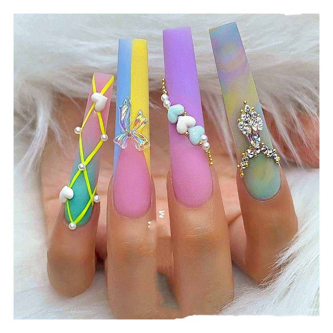 Nail Practice Display 1Box Pure HandMake Wears Long Nail Tip Rainbow Cherry Flame Designs Fake False Tips Press On Stick NailsCustomized By Picture 221206
Nail Practice Display 1Box Pure HandMake Wears Long Nail Tip Rainbow Cherry Flame Designs Fake False Tips Press On Stick NailsCustomized By Picture 221206