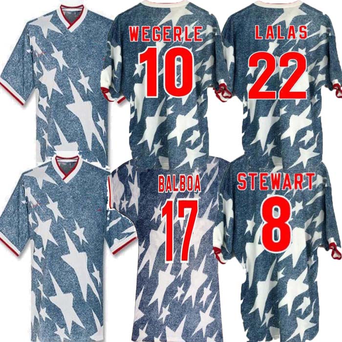 1994 1997 United States Mens Retro Soccer Jerseys Home Away LALAS SORBER PEREZ BALBOA STEWART WEGERLE MOORE Football Shirts, White
1994 1997 United States Mens Retro Soccer Jerseys Home Away LALAS SORBER PEREZ BALBOA STEWART WEGERLE MOORE Football Shirts, White