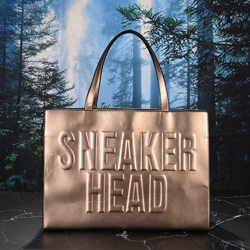 Fashion Print Women's Tote Shoulder Bag New Trend Large Capacity Shopping Bag Female PU Letter Handbags Luxury, Black
Fashion Print Women's Tote Shoulder Bag New Trend Large Capacity Shopping Bag Female PU Letter Handbags Luxury, Black