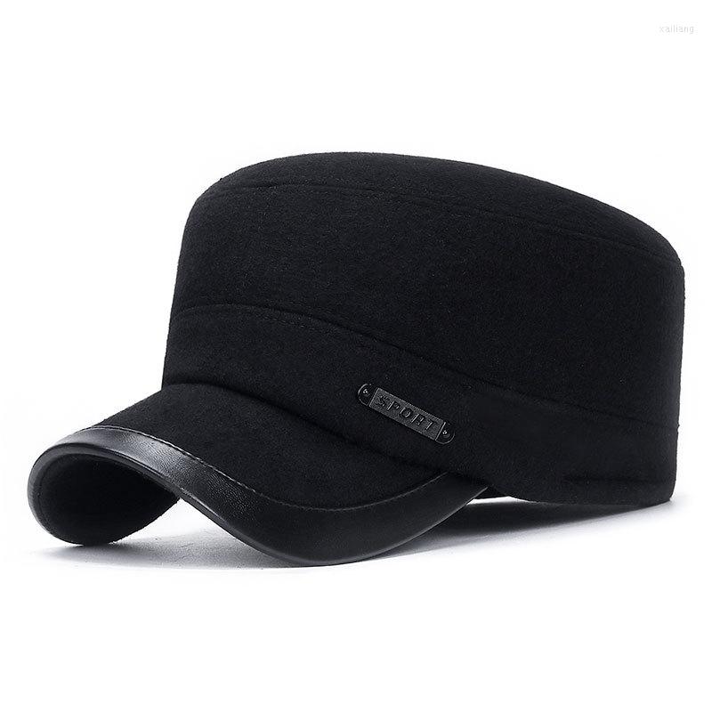 Berets Winter Military Hats For Men Classic Vintage Flat Top Caps Keep Warm Earflap Hat Black Army Cap Fashion Adjustable Cadet
Berets Winter Military Hats For Men Classic Vintage Flat Top Caps Keep Warm Earflap Hat Black Army Cap Fashion Adjustable Cadet