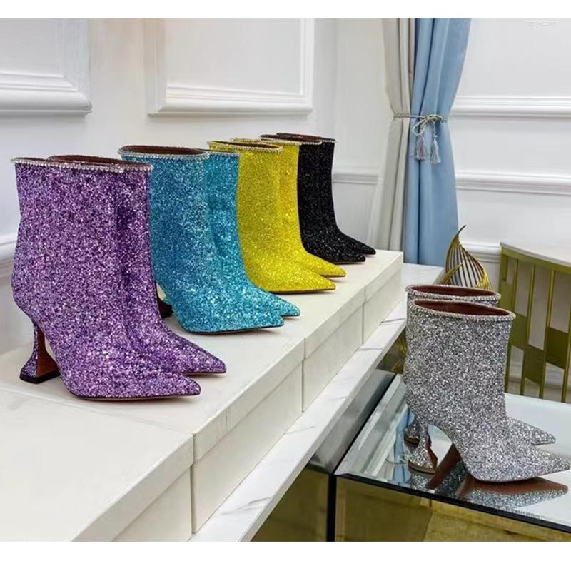 Boots 2023 Fashion Design Pointed Wine Glass With Super High Heel Slip-on Rhinestone Chain Large Size Ankle Women's Shoes, As photo
Boots 2023 Fashion Design Pointed Wine Glass With Super High Heel Slip-on Rhinestone Chain Large Size Ankle Women's Shoes, As photo