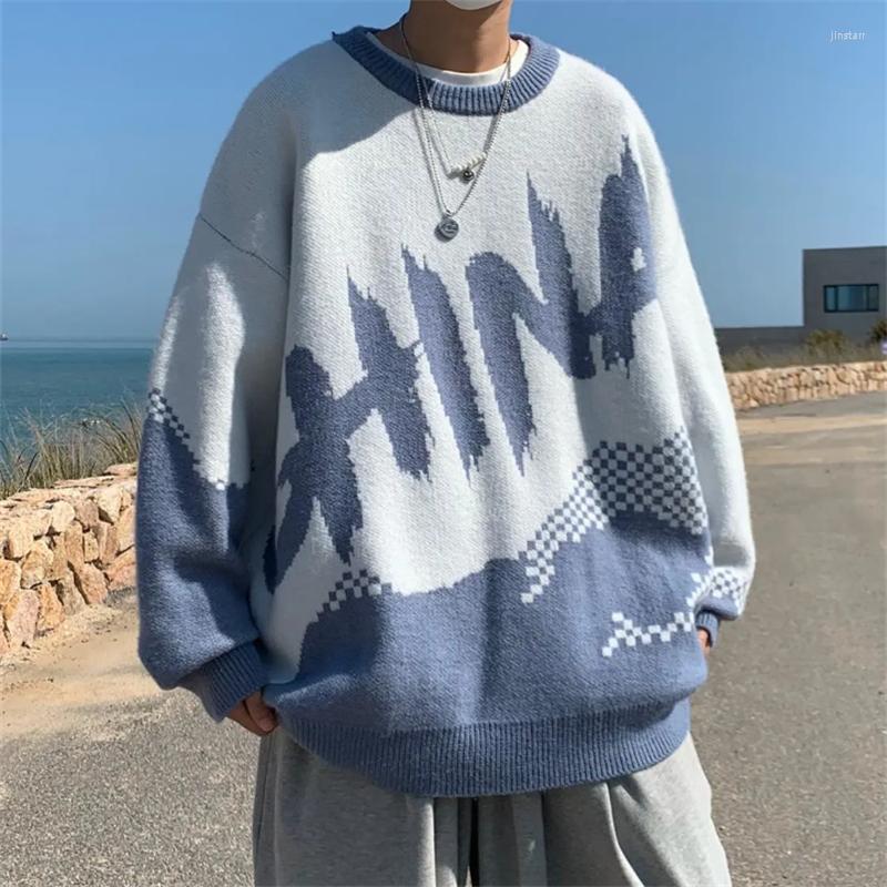 Men's Sweaters O-neck Men Autumn Knit Printed Tops Pullover Loose Male Fashion Sweater Knitwear 2022, Blue
Men's Sweaters O-neck Men Autumn Knit Printed Tops Pullover Loose Male Fashion Sweater Knitwear 2022, Blue