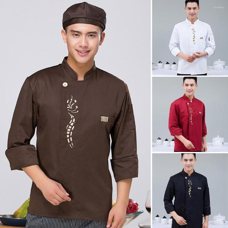 Men's Casual Shirts Useful Washable Exquisite Embroidery Men Women Moisture Absorption Chef Coat Waiter Top Unisex Work Wear, Black
Men's Casual Shirts Useful Washable Exquisite Embroidery Men Women Moisture Absorption Chef Coat Waiter Top Unisex Work Wear, Black