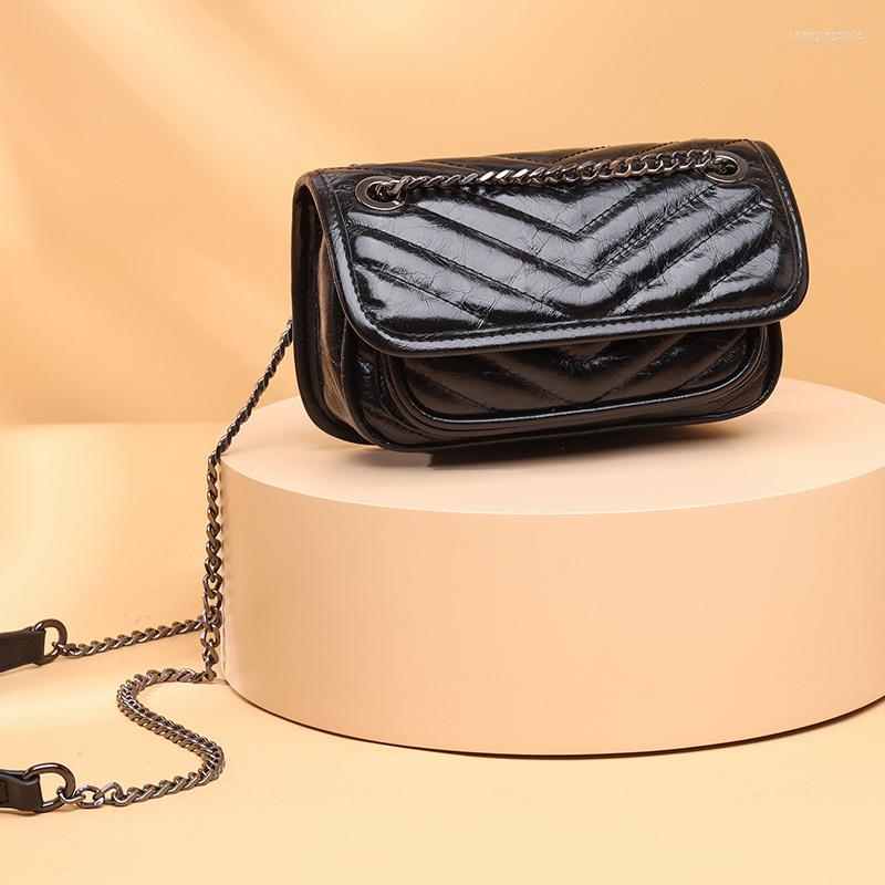 Evening Bags High Quality Trendy Film Covered Cowhide Square Water Ripple Small Fragrant Leather Women's Bag 2023 Live, Black
Evening Bags High Quality Trendy Film Covered Cowhide Square Water Ripple Small Fragrant Leather Women's Bag 2023 Live, Black