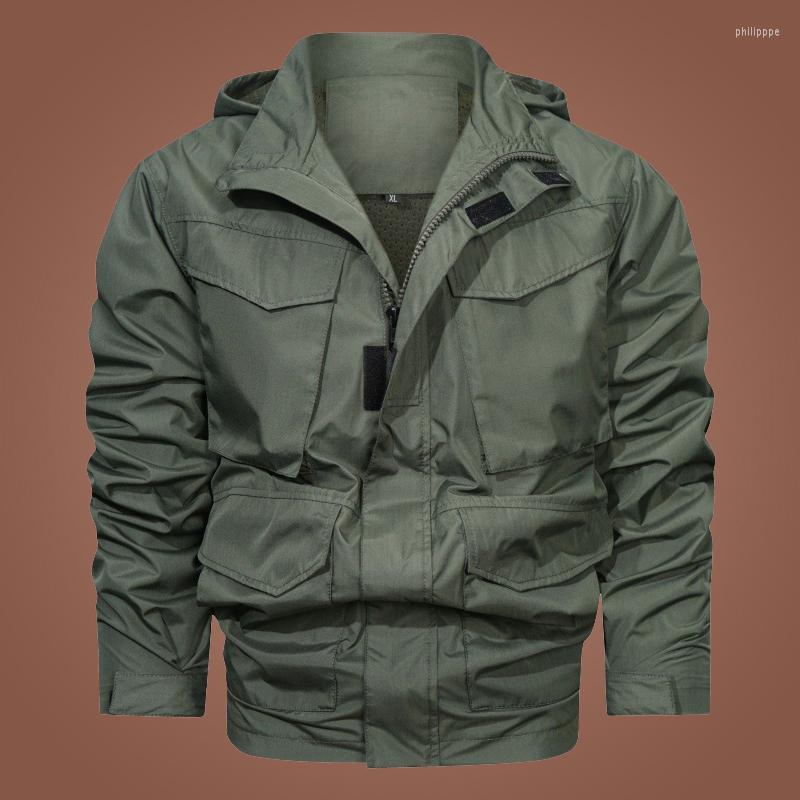 Men's Jackets Man Tactical Jacket Outdoor Waterproof Hooded M65 Field Soft Shell Windproof Windbreaker Outwear Muti Pocket Coat Male, Black
Men's Jackets Man Tactical Jacket Outdoor Waterproof Hooded M65 Field Soft Shell Windproof Windbreaker Outwear Muti Pocket Coat Male, Black