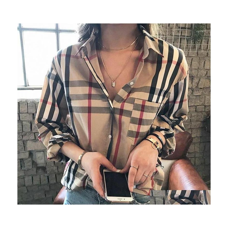 Women' Blouses Shirts Womens Blouses 2022Designer Shirts Fashion Classic Summer Plaid Tshirt Plus Size Casual Long Sleeve Top Dro Dhlzi
Women' Blouses Shirts Womens Blouses 2022Designer Shirts Fashion Classic Summer Plaid Tshirt Plus Size Casual Long Sleeve Top Dro Dhlzi