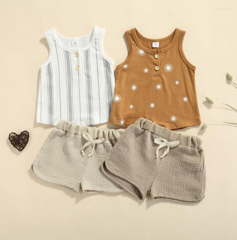 Clothing Sets Casual Summer Kids Baby Girl Boy Set Stripe/Sun Print Sleeveless Button Top Vest Solid Short Soft Cotton Boys, Beige
Clothing Sets Casual Summer Kids Baby Girl Boy Set Stripe/Sun Print Sleeveless Button Top Vest Solid Short Soft Cotton Boys, Beige