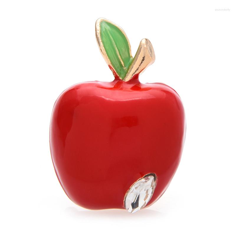 Brooches Wuli&baby Enamel Red Apple Brooch Pins For Women White Crystal Plant Jewelry Gift Fashion Accessory Badge
Brooches Wuli&baby Enamel Red Apple Brooch Pins For Women White Crystal Plant Jewelry Gift Fashion Accessory Badge