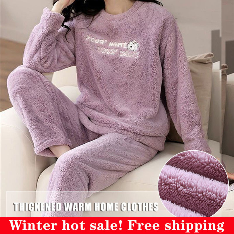 Womens Sleepwear Warm Flannel Pajamas Set For Women Thick Coral Velvet Long Sleeve Pyjamas Sets Nightgown Pijama Suit Mujer Female Homewear Pjs 221206, Style 9
Womens Sleepwear Warm Flannel Pajamas Set For Women Thick Coral Velvet Long Sleeve Pyjamas Sets Nightgown Pijama Suit Mujer Female Homewear Pjs 221206, Style 9