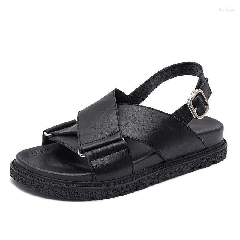 Sandals ENMAYER 2022 Genuine Leather Shoes Women Buckle Flat Summer Ladies Platform Casual, Beige
Sandals ENMAYER 2022 Genuine Leather Shoes Women Buckle Flat Summer Ladies Platform Casual, Beige