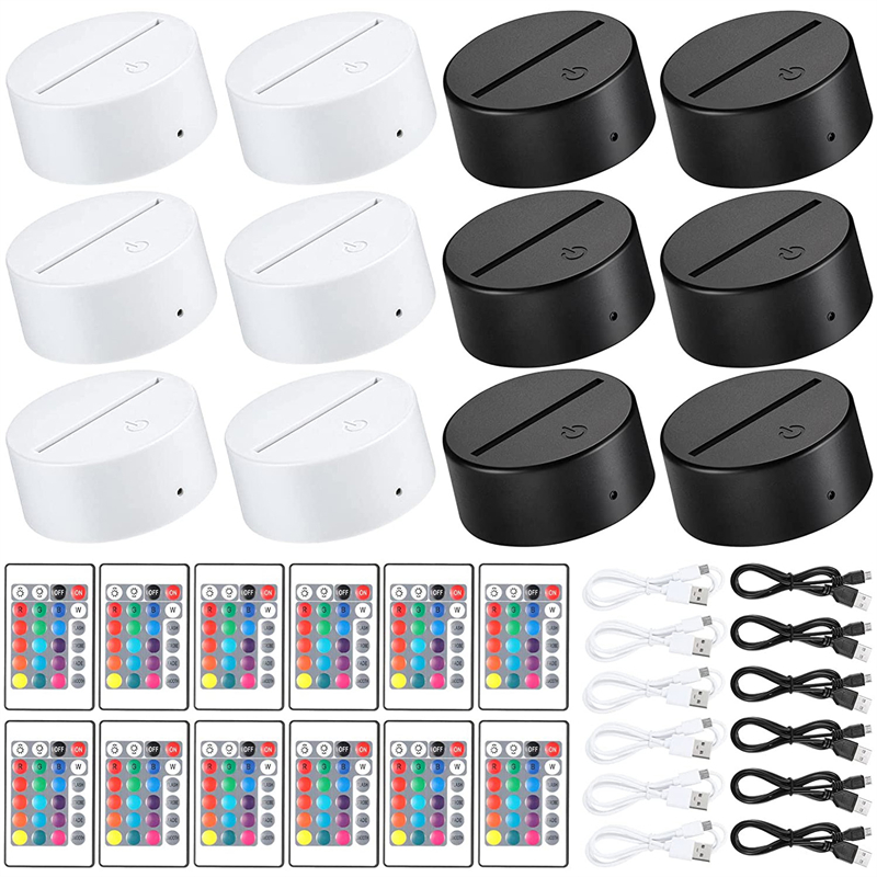 Acrylic 3D LED Lamp Base Party Supplies Table Night Light Base 7 Color-Adjust ABS USB Remote Control Lighting Accessories Bulk Wholesale
Acrylic 3D LED Lamp Base Party Supplies Table Night Light Base 7 Color-Adjust ABS USB Remote Control Lighting Accessories Bulk Wholesale