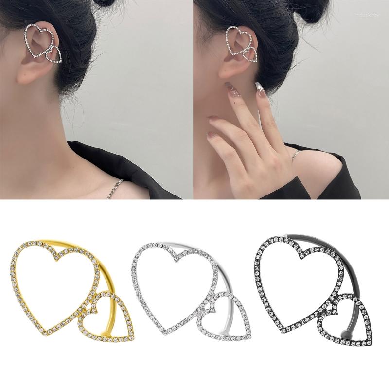Backs Earrings Double Peach Heart Ear Wrap Rhinestones Cuff Tragus Non Piercing Earring Clip Bone Jewelry Gift T8DE
Backs Earrings Double Peach Heart Ear Wrap Rhinestones Cuff Tragus Non Piercing Earring Clip Bone Jewelry Gift T8DE