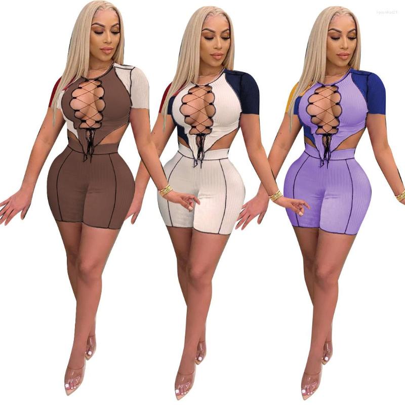 Women' Tracksuits 2022 Summer Sexy Women Two Piece SuiChest Hollowed Out Bandage Return Rib Color Blocking Splicing Sports Leisure 2 Sets, Purple
Women' Tracksuits 2022 Summer Sexy Women Two Piece SuiChest Hollowed Out Bandage Return Rib Color Blocking Splicing Sports Leisure 2 Sets, Purple