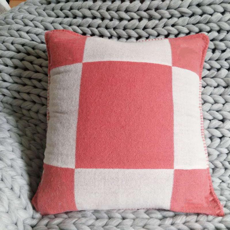 Pillow Case letter pillow case cashmere designer pillowcase woven jacquard 4545cm 6565cm custom cushion cover sofa wool covers heat 26W0117