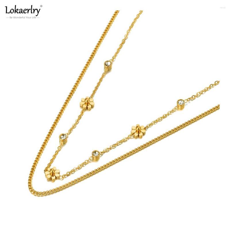 Choker Lokaerlry Double Layer Stainless Steel Daisy Flower Charm Pendant Necklace Bohemia CZ Crystal For Women LN21091
Choker Lokaerlry Double Layer Stainless Steel Daisy Flower Charm Pendant Necklace Bohemia CZ Crystal For Women LN21091