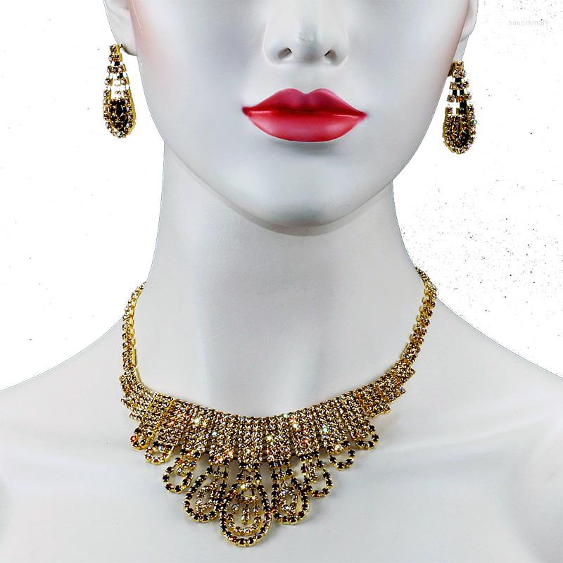 Necklace Earrings Set Chran Elegant Gold Color Rhinestone Wedding Jewelry For Bridemaids Fashion Crystal Prom Party, Picture shown
Necklace Earrings Set Chran Elegant Gold Color Rhinestone Wedding Jewelry For Bridemaids Fashion Crystal Prom Party, Picture shown