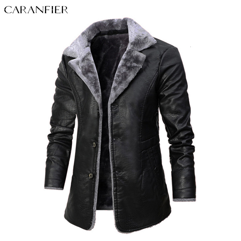 Men's Fur Faux CARANFIER PU Leather Jacket Male Winter Thick Long Style Fleece Coats Turn-down Collar Lined Single Breasted Overcoat 221206, Saddlebrown
Men's Fur Faux CARANFIER PU Leather Jacket Male Winter Thick Long Style Fleece Coats Turn-down Collar Lined Single Breasted Overcoat 221206, Saddlebrown